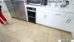 Mommy swaps titty fuck for cum in mouth bliss on sofa