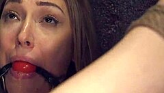 brunette ends blind date bound in bdsm pain with anal fucking as submissive slave