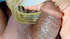 just rubbing my limp little clitty and letting out a warm piss stream