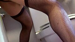 Oh wow, this blonde slutty milf takes that monster cock through gloryhole!