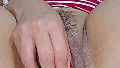 fisting huge avocado deep in wet squirting pussy