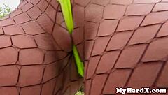 Fishnet Gangbang Slut Gets Mouth Throated Deeply