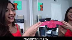 pov creepy dad teaches virgin