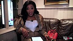 Hot ebony kiki minaj enjoys double penetration with two bold beauties