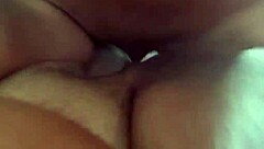 Teasing chubby amateur with big tits gets intense black cock gaping action