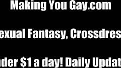 Dominant femdom reveals big dildo surprise for bound slave in POV