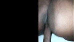 I took this big booty dark skin chick on a date then she bounced on my dick until I came inside her.