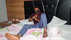 Picked Up Ebony Girl with Big Tits Rides Big Black Cock in Cowgirl and Doggystyle