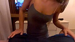 Hey, skinny neighbor sucks my dick until cum flows