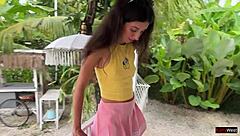 oh my god! cute teen 18+ learns to ride bike then strangers hard cock ends in creampie!