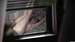 Discovered pretty amateur teen fucking with neighbor in homemade action