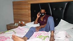 Picked Up Ebony Girl with Big Tits Rides Big Black Cock in Cowgirl and Doggystyle