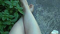 Gretala Exposes Juicy Pussy Outdoors