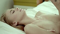 In a steamy encounter, blonde Nancy A lets him cum inside her