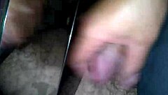 Solo amateur boldly stroking huge load until explosive cum!