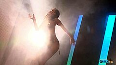 naked bitch dancing and teasing random dude before hard doggystyle fucking