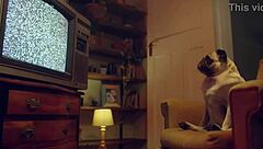 I enjoy masturbating with Amy Douxxx using vibrator on couch