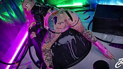 huge monster dildo stretches and gapes my juicy holes in intense solo masturbation.