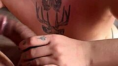 Blonde Babe Delivers Deepthroat Blowjob Until Cumshot Covers Natural Tits