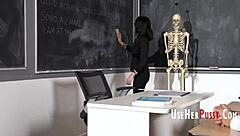 Oh man, this milf teacher is totally free to use for rough sex!