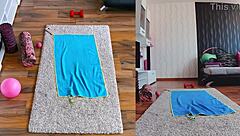 I Feel So Alive In This Double Cam Naked Yoga Session With Curvy Ass Spreading Fun