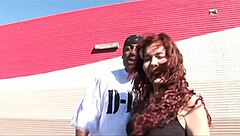 Red milf mom gets her shaved pussy and gaping asshole fucked hard in stockings and heels, with intense anal fingering and deepthroat blowjob