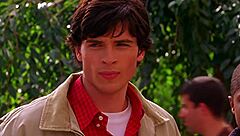 blonde tania saulnier takes a sexy shower in smallville english scene