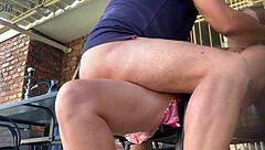 my friend's wife is such a cheat, flashing outdoors and cheating with anal creampie 😈