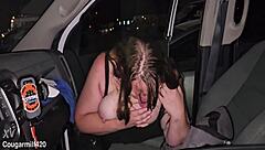 After the concert, the milf flaunted her big nipples and boobs