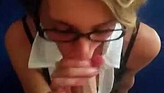 Detailed Facial Cumshot After Intense Blowjob Action