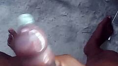 Labeto Safe Sex Hot Solo Masturbation Cumshot in Condom to Sex Machine Song