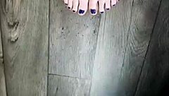 Hey, check out this compilation of foot fetish moments with a cute brunette in glasses dominating with toe play