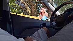 Risky Public Masturbation Thrills for Skinny Redhead Student Flashing in Miniskirt Outdoors