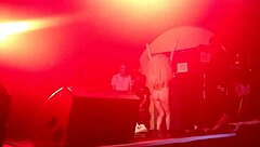 lady gaga undressing during show