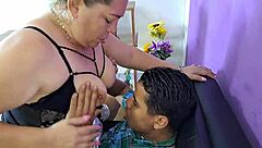 Repairman with huge cock bangs curvy colombian blonde's big ass