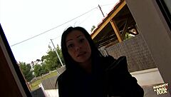 This brunette milf handles deep throat blowjob like a pro while riding in cowgirl and taking hard doggystyle assfucking.