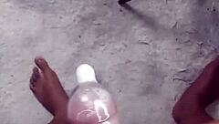 Labeto Safe Sex Hot Solo Masturbation Cumshot in Condom to Sex Machine Song