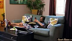 young stepdaughter sucks in sixtynine pose