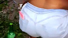 Intriguing Big Ass Ebony Neighbor Cleans Backyard While Hiding Huge Curves and Chubby Bbw Charm