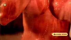 Hey, isn't this big tits Brazilian babe so sexy in her solo bath tease?