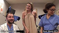 Nurse Forces Blindfolded Patient Into Squirting Orgasms With Hitachi Vibrator In Hospital