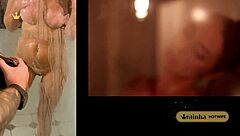 Hey, isn't this big tits Brazilian babe so sexy in her solo bath tease?