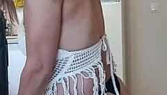 Beg desperately for Seductive Muse's strapon in homemade femdom anal with spanking and spitting