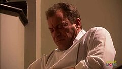 brunette's soaked pussy ravaged by husband on staircase