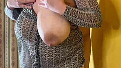 big boobed slut wife with shaved pussy lets me cum inside her sideways in homemade amateur creampie action