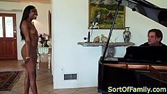 Black Girl Doggystyled Passionately By The Piano