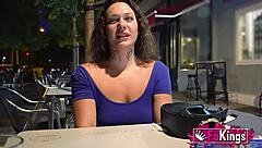 In a wild outdoor casting interview, petite Latina Serezade Monroe flashes her big ass before taking massive cock in rough first-time anal pounding.