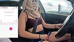 a fan's controlling my vibrator remotely while my friend films me driving