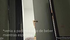 Couple and friend in amateur emo voyeur session