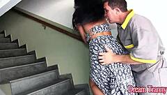 Tranny Mariana Lins Gets Ass And Mouth Stuffed With Cock